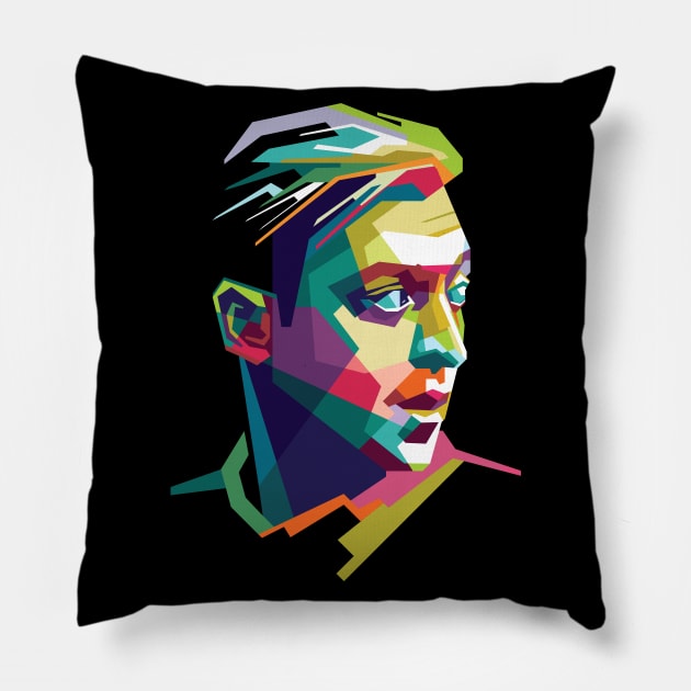 Football Player Pillow by Alkahfsmart