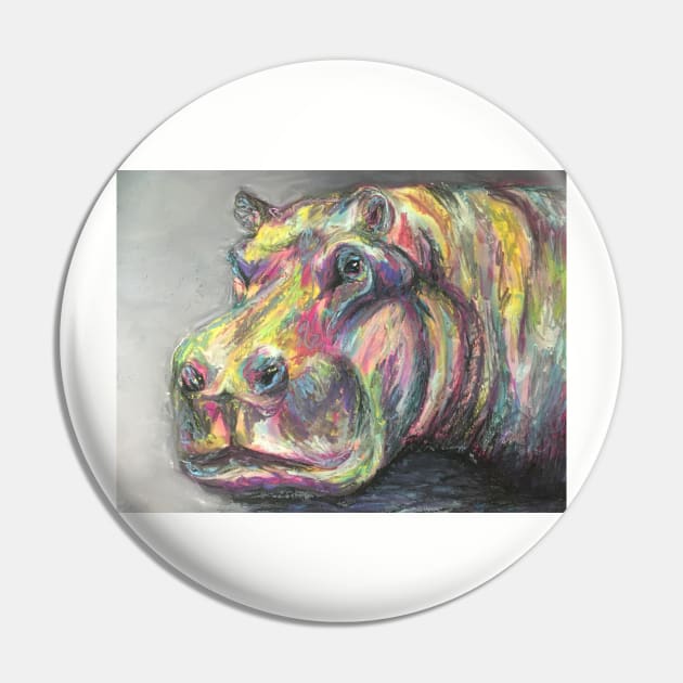 Rainbow Hippo Pin by Merlinsmates