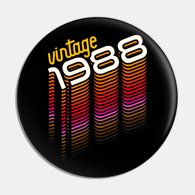 Vintage Made in 1988 ))(( Retro Birthday Year Gift Pin by darklordpug