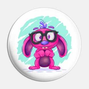 Shy cartoon monster Pin