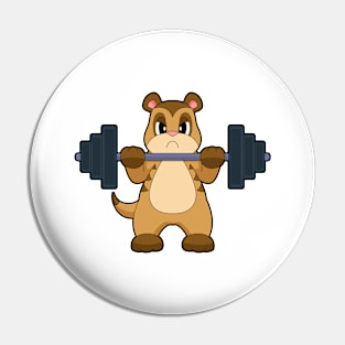 Meerkat Bodybuilder Dumbbell Bodybuilding Pin