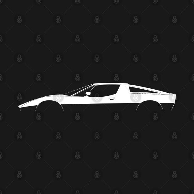 Maserati Merak SS Silhouette by Car-Silhouettes