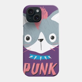 Punk Rock Kitten Phone Case