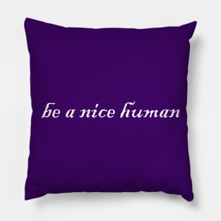 be a nice human Pillow