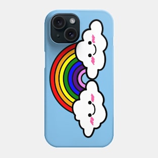 Classic Kawaii Rainbow with Clouds Phone Case