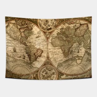 Ancient Map Tapestry