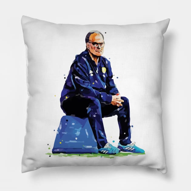 Marcelo Bielsa Bucket Pillow by inkstyl