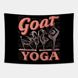 Goat Yoga Pose Class Tapestry