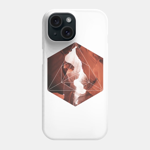 Antelope Canyon Geometric Photography Phone Case by deificusArt