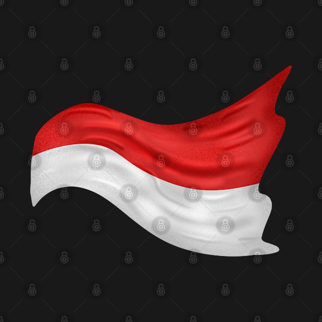 Indonesia Flag by Awarrie