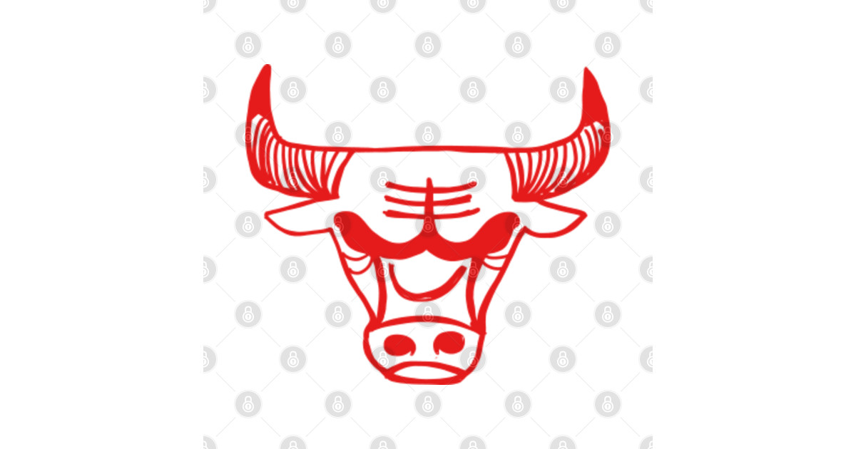 Chicago Bulls Hand Drawen Logo - Chicago Bulls Logo - Mug | TeePublic