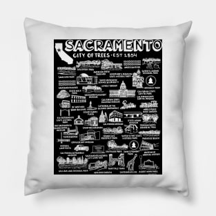 Sacramento Map Pillow