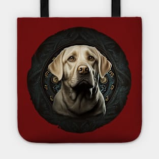 Circular Retro Labrador Owner Golden Black dog Dad Mom Tote