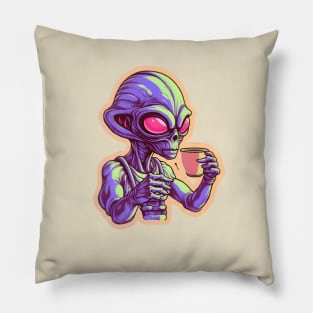 Alien coffee Pillow