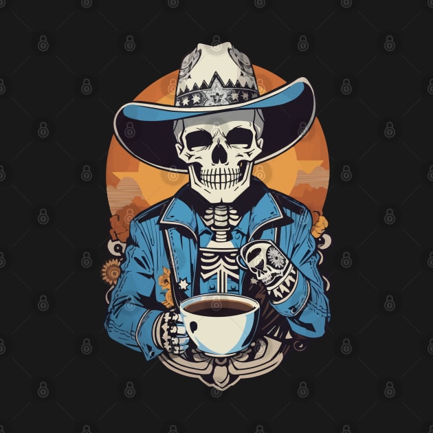 Sunset Cowboy Skeleton by PG