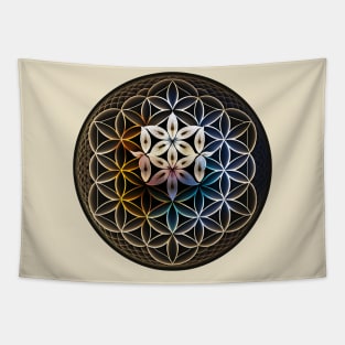 blooming lotus flower for yoga meditation addict Tapestry