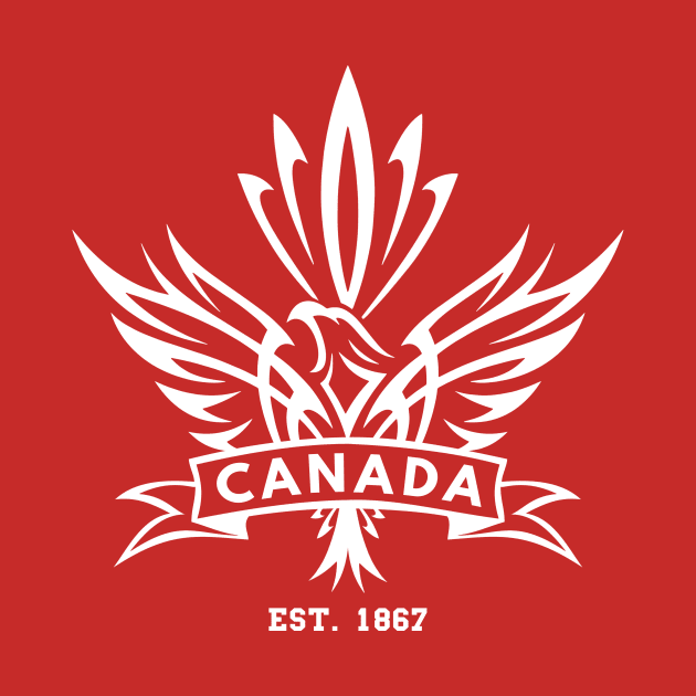 Canada Maple Leaf / Eagle Mashup - White by phneep