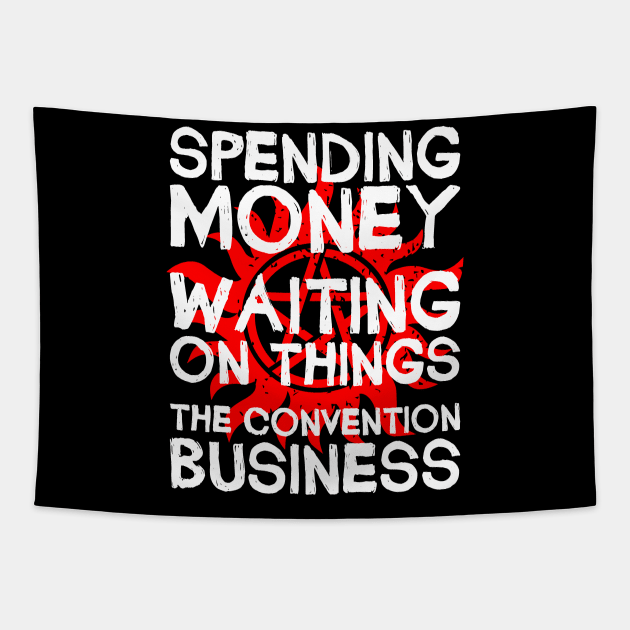 The Convention Business (Red and White) Tapestry by marv42