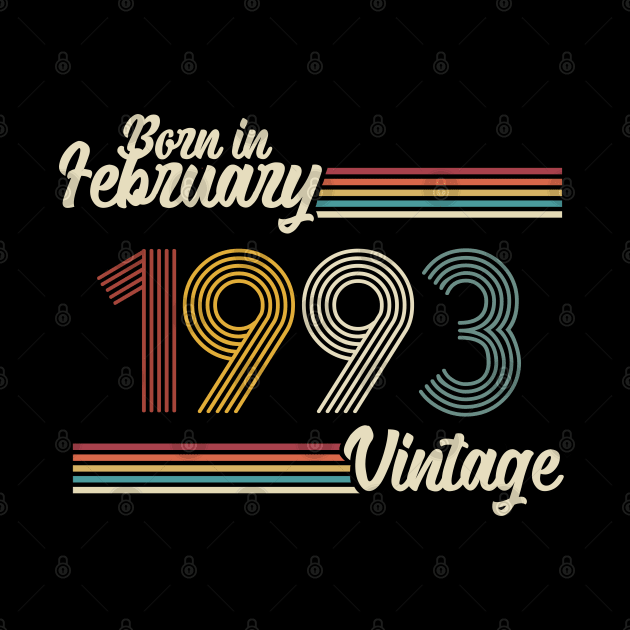 Vintage Born in February 1993 by Jokowow