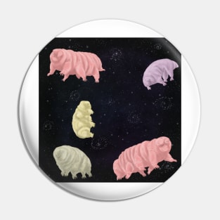 Tardigrade Pattern Cosmic Swirls Pin