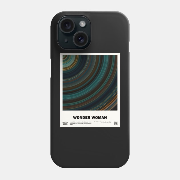 minimal_Wonder_Woman Abstract Circular Art Movie Phone Case by silver-light