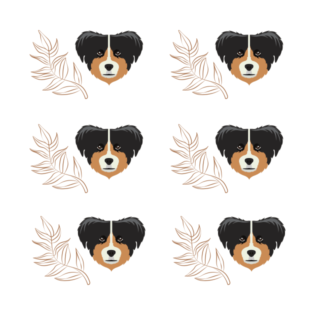 Australian shepherd dog cute pattern by Maful