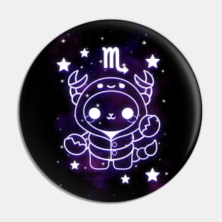 Scorpio kawaii zodiac sign Pin