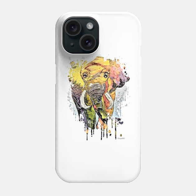 Elephant in the Shadows Phone Case by EloiseART