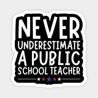 Never Underestimate A Public School Teacher Magnet