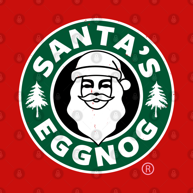 Santa's Eggnog Funny Holiday Christmas Winter Logo Parody by BoggsNicolas