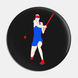 TENNIS PLAYER GIRL Pin