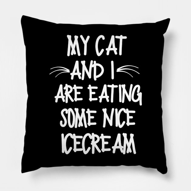 My cat and I are eating some nice icecream Pillow by mksjr