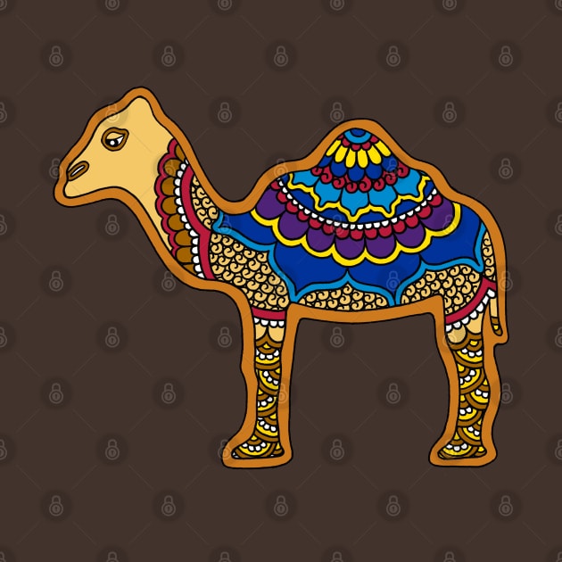 Colorful Henna Camel by HLeslie Design