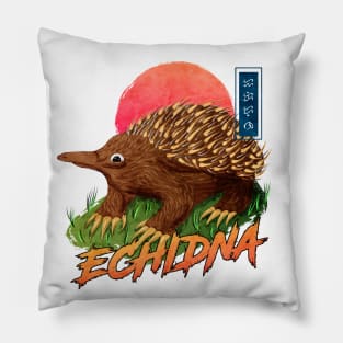 Echidna - white Pillow