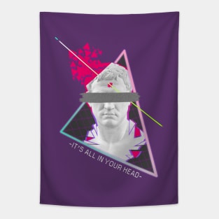 It's All In Your Head - Vaporwave Aesthetics Tapestry