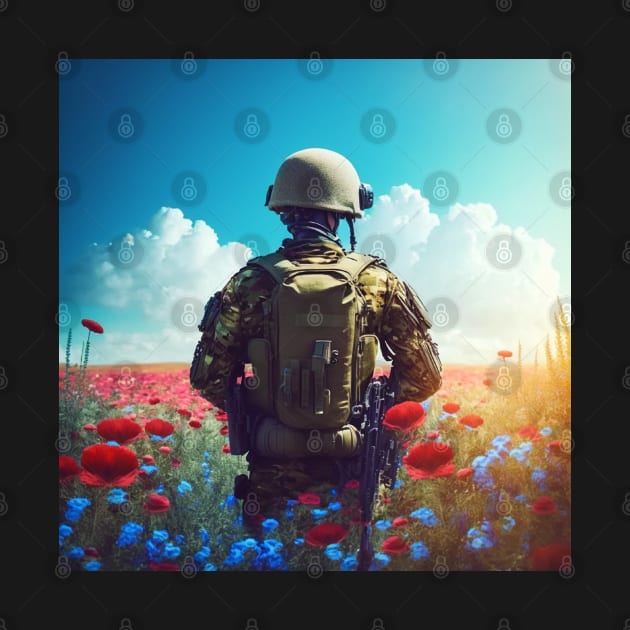 Soldier on flowers by Asgard