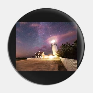 Cape Cod Truro Massachusetts Highland Light Starry Sky Pin