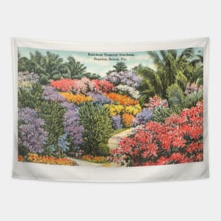 Rainbow Tropical Gardens, Boynton Beach, Fla. postcard Tapestry