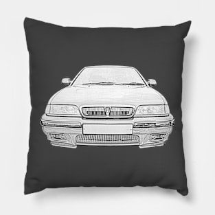 Rover 200 1990s British classic car monochrome Pillow