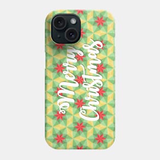 Christmas pattern with red stars Phone Case