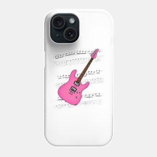 Guitar Tab Electric Guitarist Music Notation Musician (Pink) Phone Case