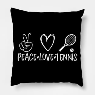 Peace love tennis, tennis lover design Pillow