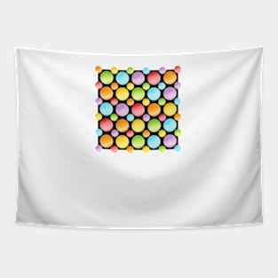Rainbow Polka Dots Tapestry