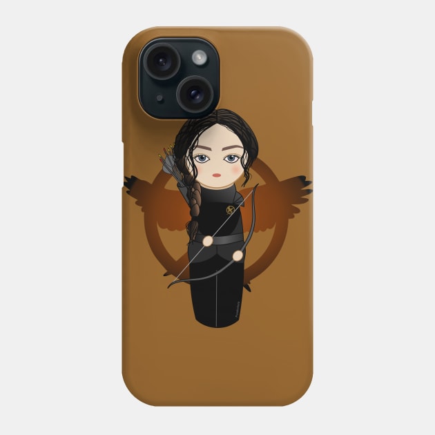 Kokeshi Katniss Phone Case by Pendientera