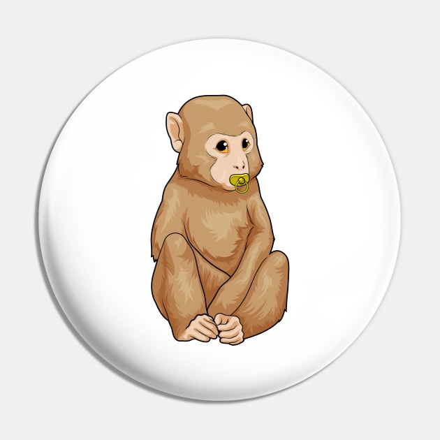 Monkey Pacifier Pin by Markus Schnabel