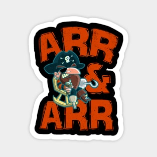 Arr & Arr - Funny Rest And Relaxation Pirate On Vacation Magnet