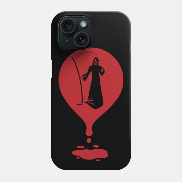 Grim Reaper Silhouette Phone Case by MonkeyBusiness