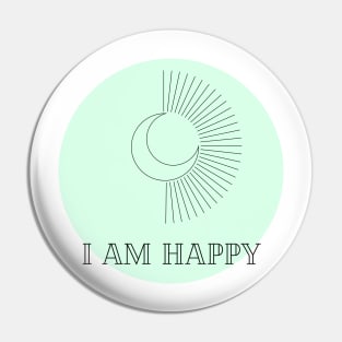 Affirmation Collection - I Am Happy (Green) Pin