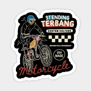 Flying motorcycle custom culture Magnet