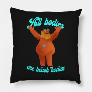 All Bodies Feminist Streaking Gritty Pillow